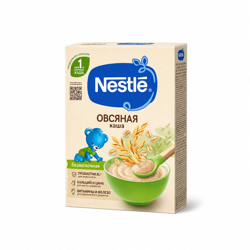 Uşaq sıyığı Nestle Yulaf, 4 aydan, südsüz, 200 q