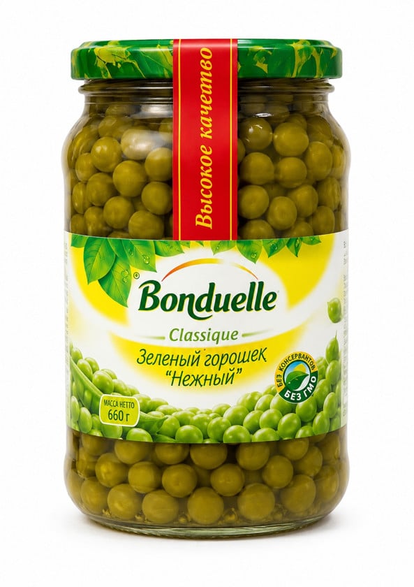 Yaşıl noxud Bonduelle Classique, 660 q