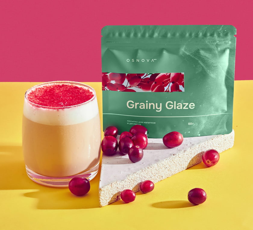 İçkilər və desertlər üçün səpinti Osnova Tech Grainy Glaze Zirinc, 50 q