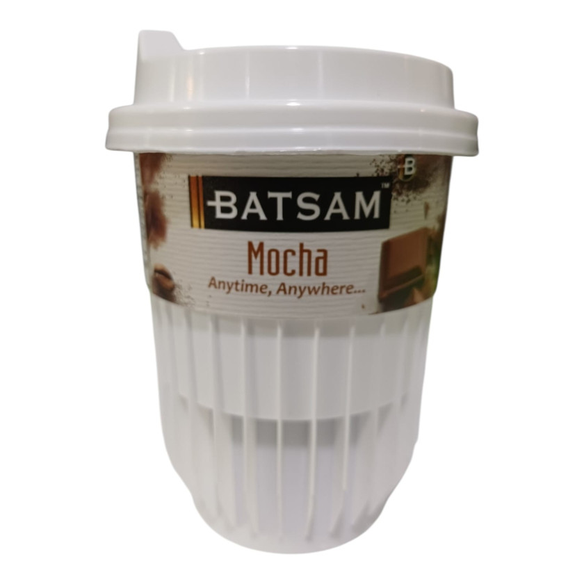 Həll olunan qəhvə içkisi Batsam Mocha, qapaqlı və borucuqlu stəkanda, 25 q