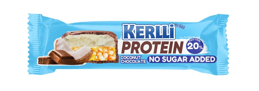 Proteinli baton Kerlli kokos ilə, şəkərsiz, 40 q
