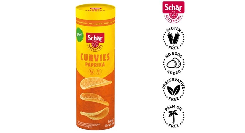 Безглютеновые Чипсы с Паприкой Curvies Paprika Schar 170 гр