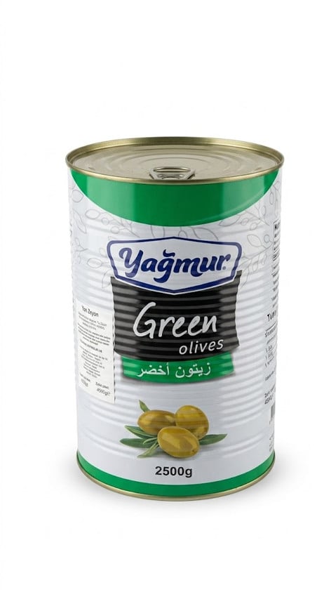 Çəyirdəkli yaşıl zeytun Yağmur 2500 q