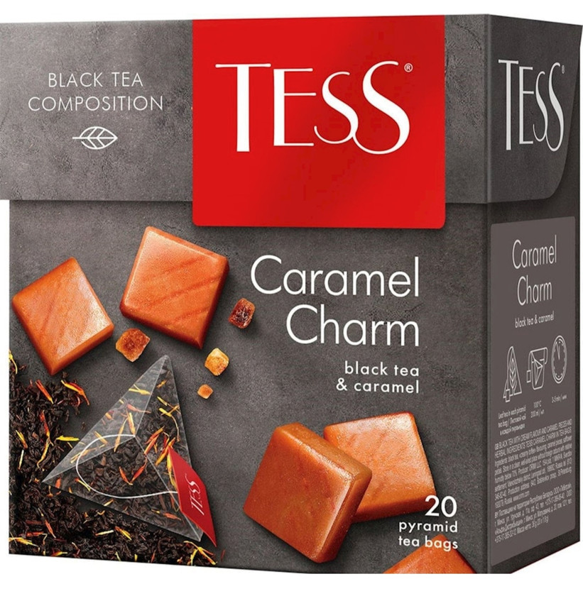 Paket çay Tess, karamelli, 20 əd