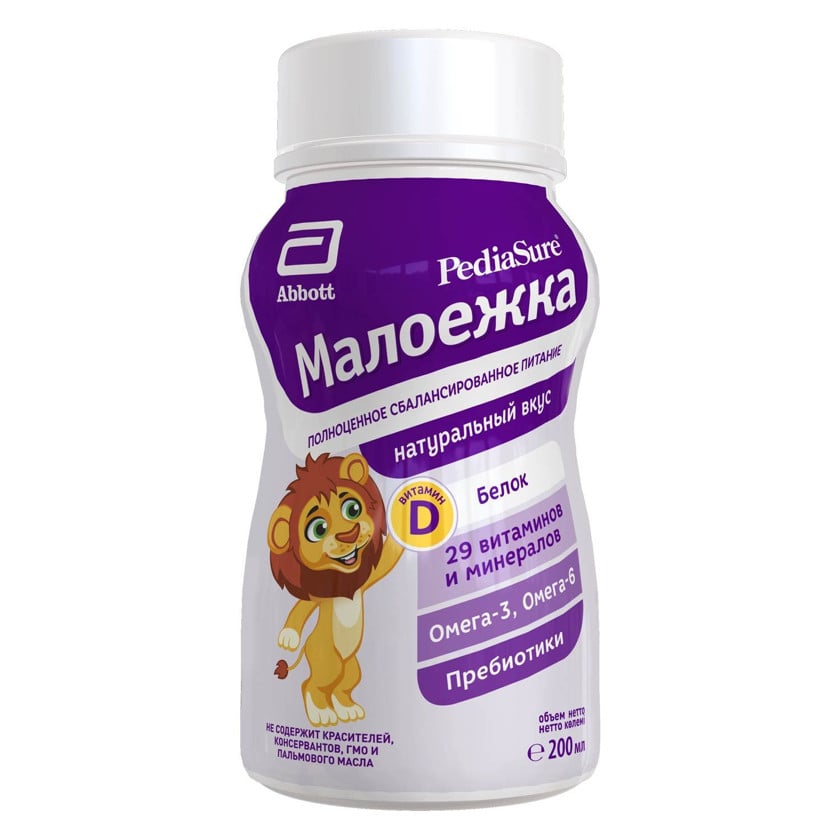 Uşaq qidası Pediasure Малоежка Natural, 1-10 yaş, 200 ml