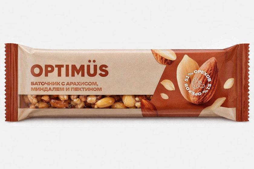 Baton müsli Optimüs fıstıq, badam, 1əd