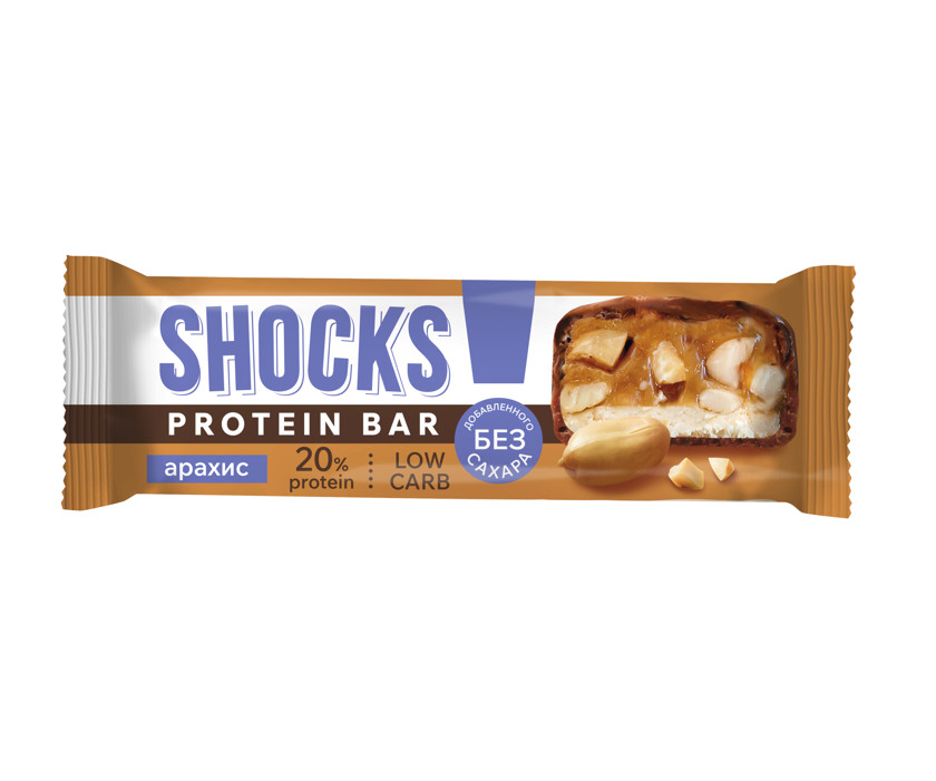 Protein bar Shock Арахис, 50 q