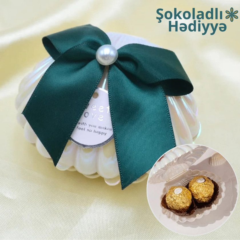 Hədiyyəlik şokolad dəsti Sweet Love, yaşıl