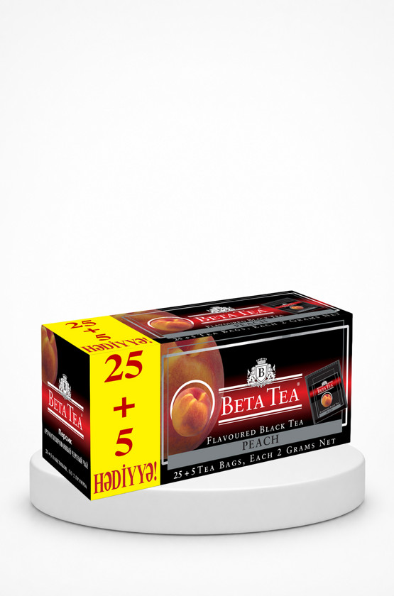 Paket çayı Beta, Peach Tea Bags 30, Seylon, Şaftalı, 30*2 q