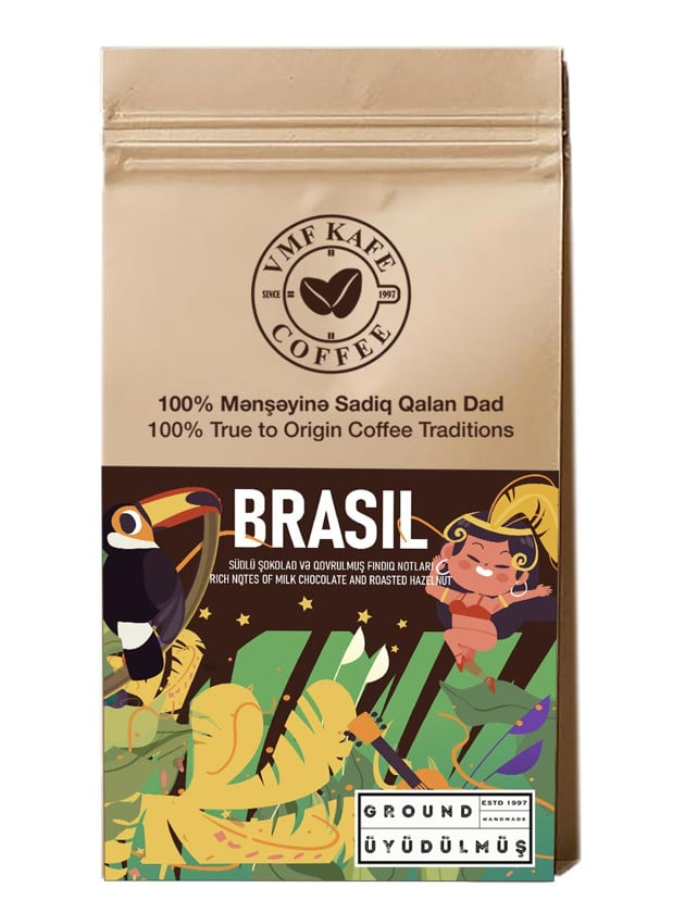 VMF Kafe Brasil Premium, qəhvə üyüdülmüş, 1000q