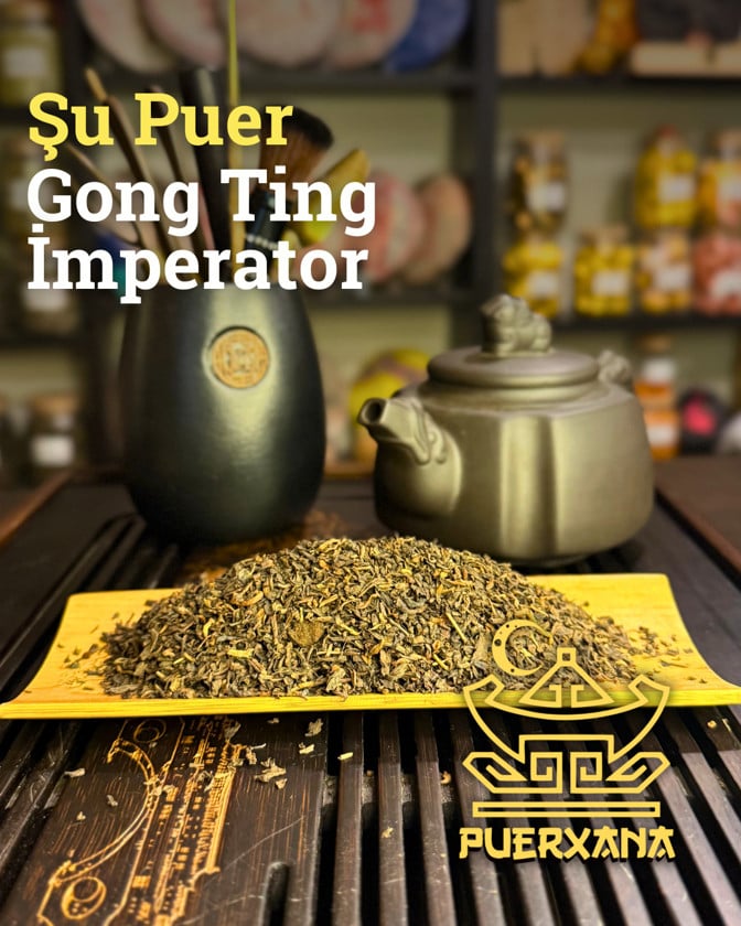 Puer çayı Shu Puer Gong Ting İmperator, 100 q
