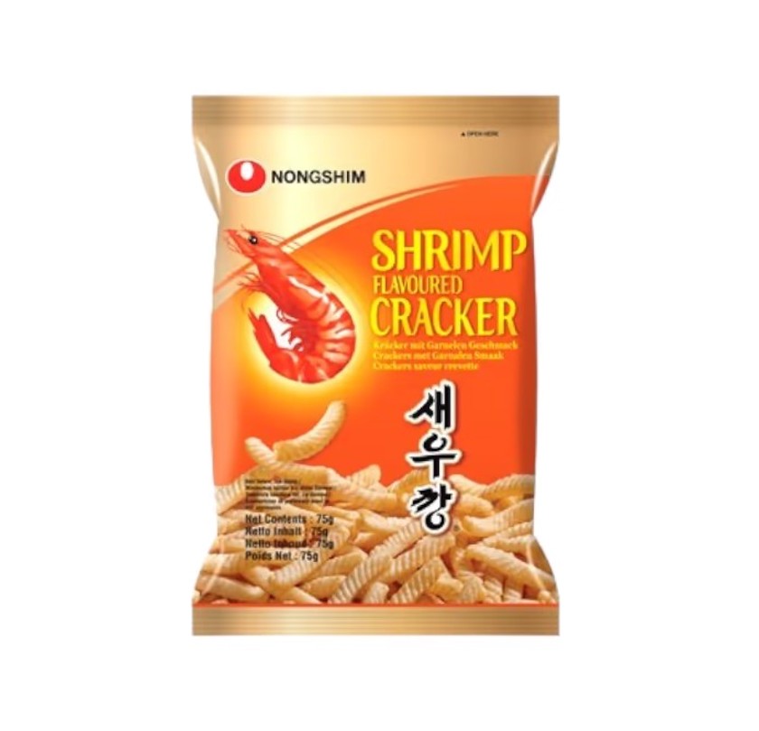 Krekerlər Nongshim Krevet dadı ilə, 75 q