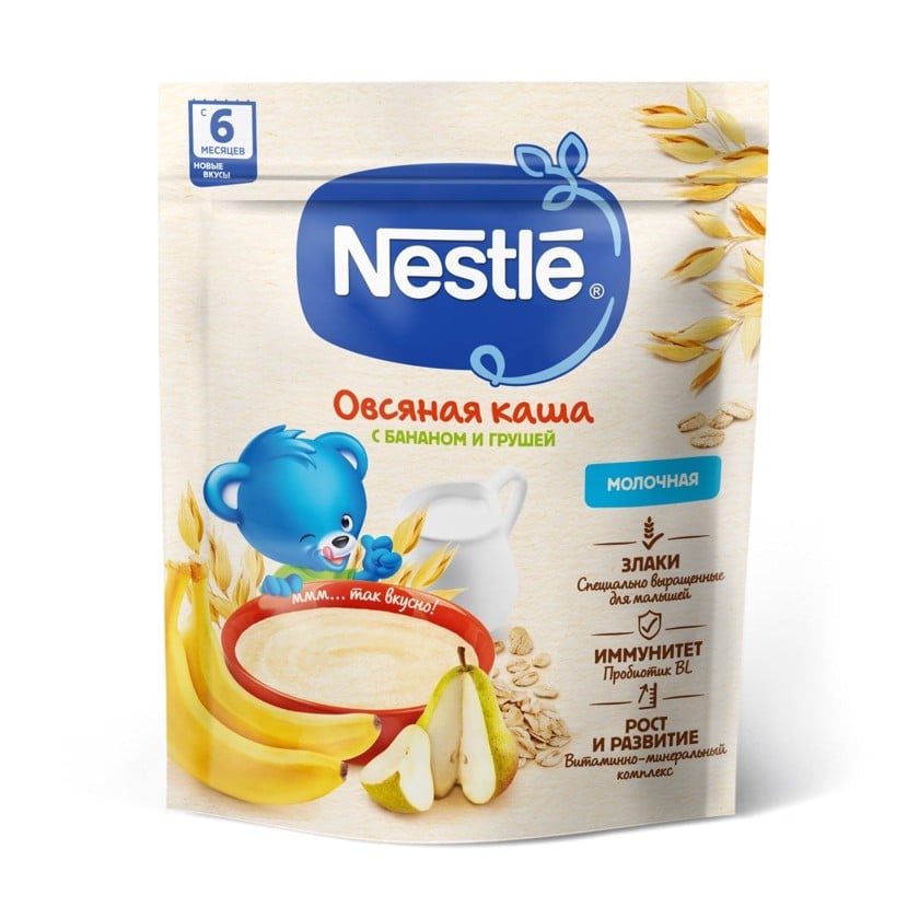 Yulaf sıyığı Nestle banan və armud ilə, 200 q