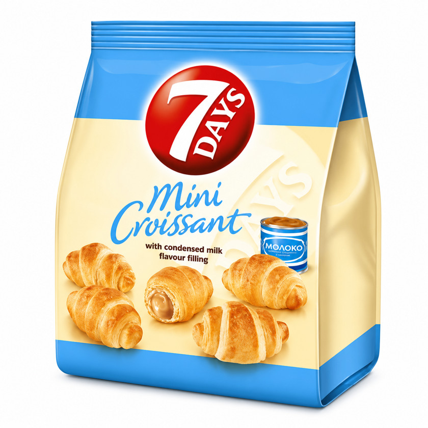 Kruassan Mini 7Days qaynadılmış qatılaşdırılmış süd 200 q