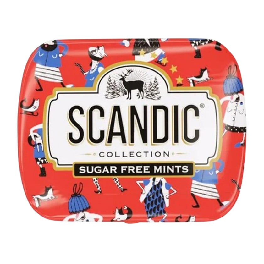 Şəkərsiz drajelər Scandic Strawberry Mix ,14 q