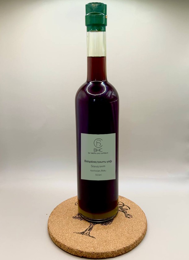 Balqabaq toxumu yağı BHC, soyuq sıxım, 500 ml