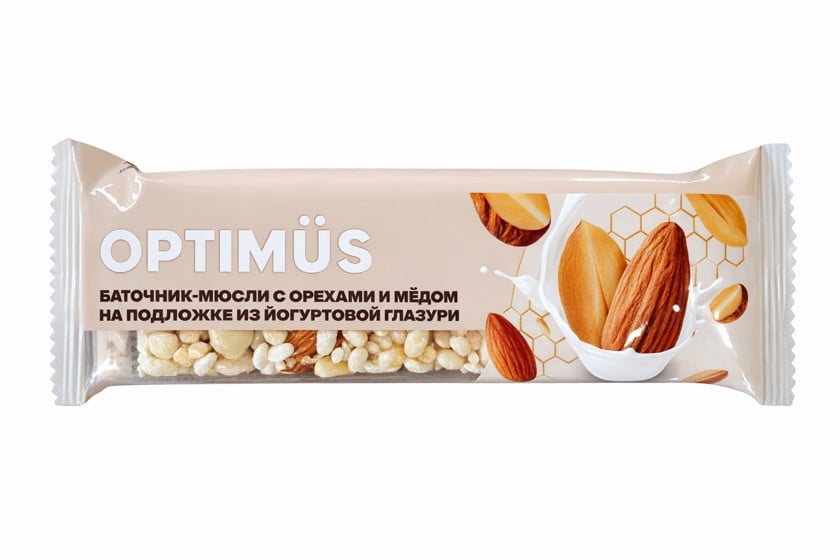 Muesli baton qoz-fındıq və bal ilə Optimüs, 1 əd