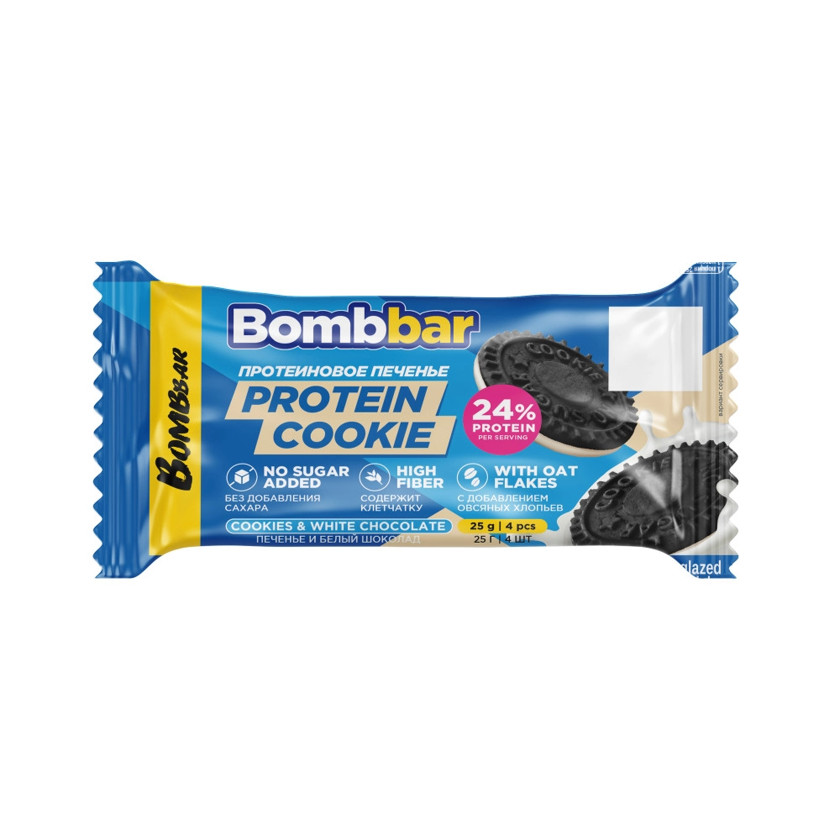 Proteinli peçenye Bombbar Protein Cookie Cookies & White Chocolate 25 q