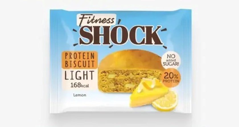 Proteinli peçenye Fitness Shock Lemon, 40 q