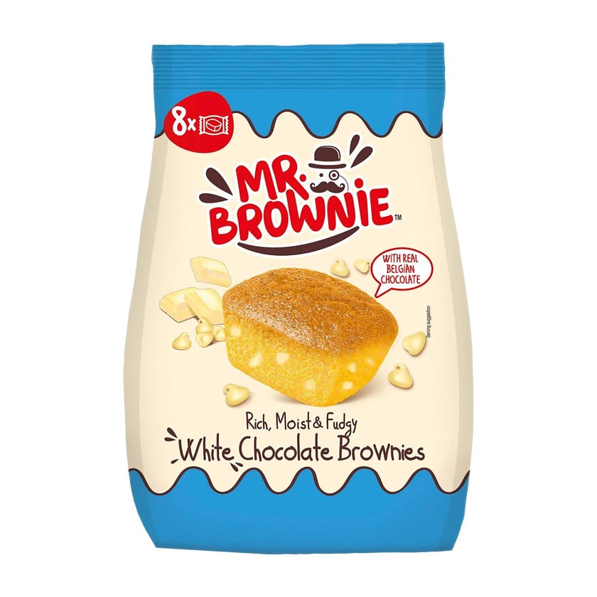 Brauni Mr.Brownie White Chocolate, 200 q, 8 əd