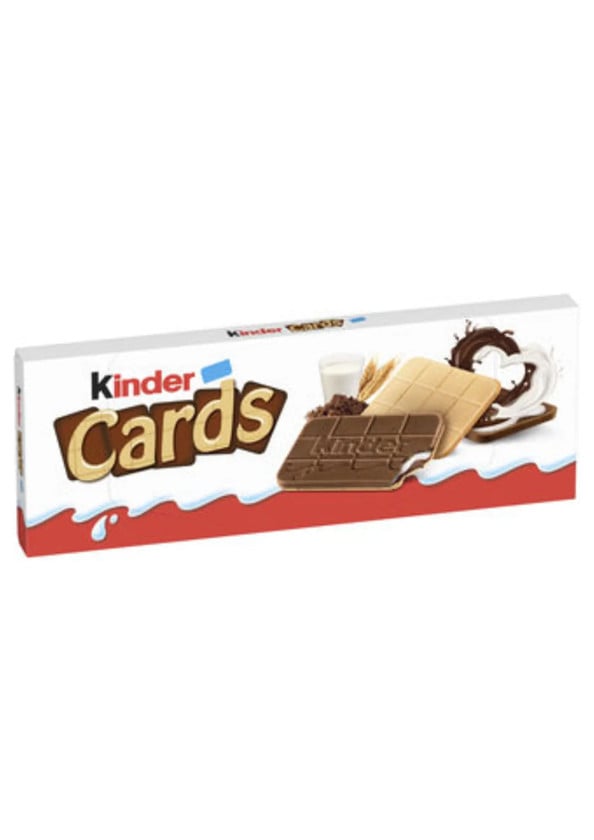 Şokoladlı peçenyelər Kinder Cards, 128 q