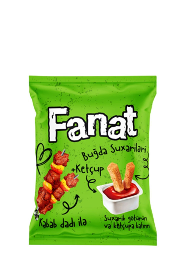 Suxarilər Fanat, kəbab dadı ilə, 80 q