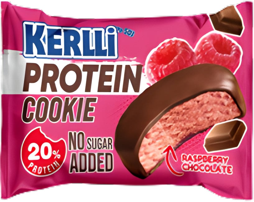 Proteinli peçenye SOJ Kerlli, şəkərsiz, moruqlu, 45 q