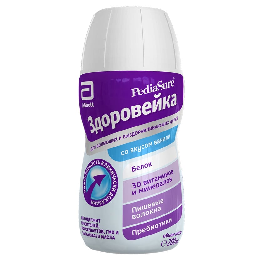 Uşaq üçün qarışıq Pediasure Здоровейка vanil, 1-10 yaş, 200 ml