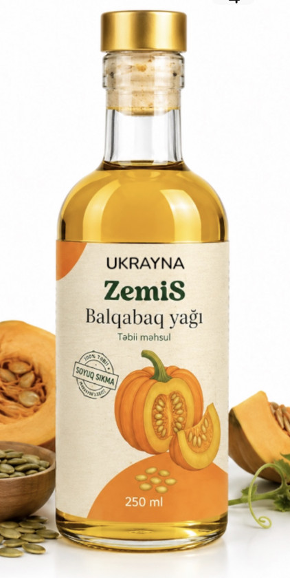 Balqabaq tumu yağı ZemiS Ukrayna, 250 ml
