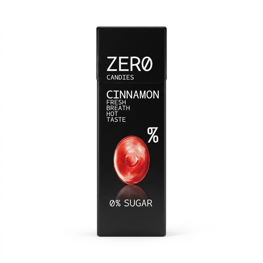 Meyvə nabatları Zero Candies Cinnamon, 32 q