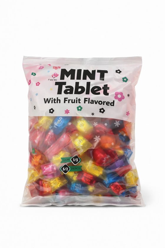 Konfetlər Mint Tablet Fruit 100 q