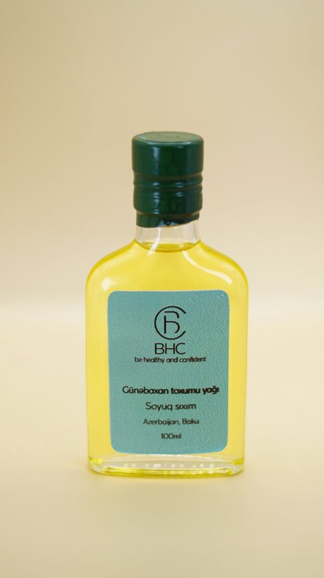 Günəbaxan yağı BHC, soyuq sıxım, 100 ml