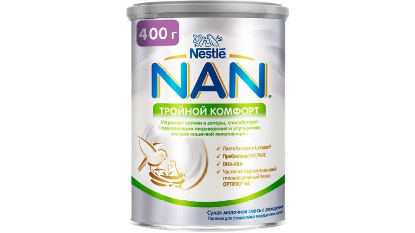 Quru südlü qatışıq Nestle Nan Üçqat Komfort 1, 400 q
