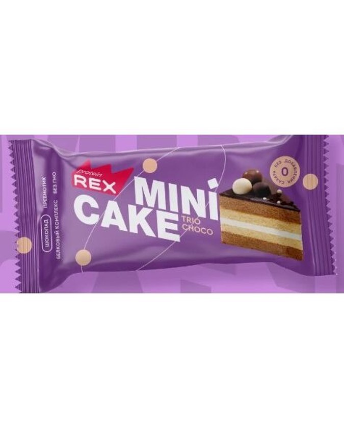 Proteinli pirojna Protein Rex Trio Choco, 40 q