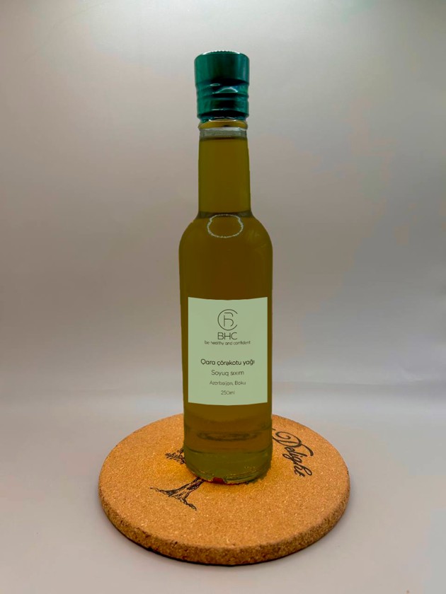 Qara çörəkotu yağı BHC, soyuq sıxım, 250 ml
