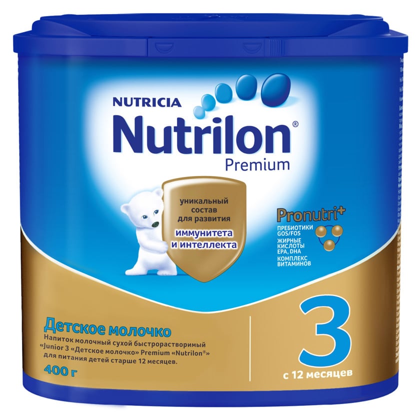Quru südlü qatışıq Nutrilon N3 Premium,12+ ay, 400 q