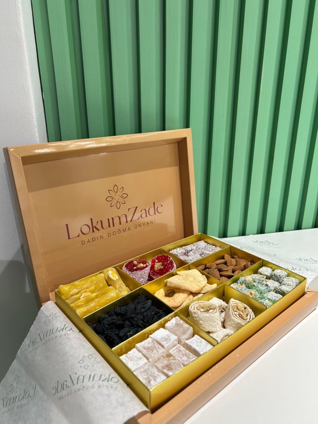 Hədiyyəlik dəst Lokumzade L-934, qoz-fındıq və quru meyvələr