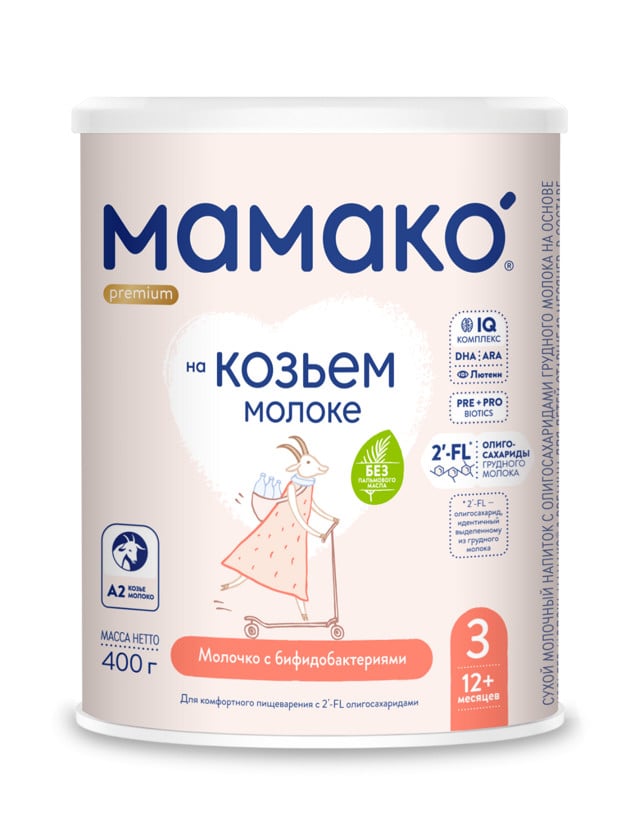 Uşaq üçün qarışıq Mamako 3, keçi südü əsaslı, 400 q