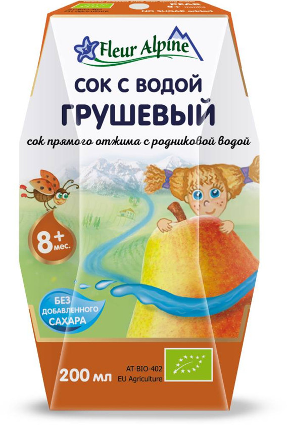 Şirə Fleur Alpine, armud, 8+ ay, 200 ml