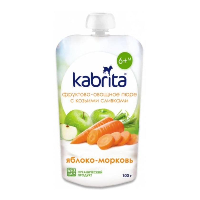 Püre Kabrita alma, kök və tərəvəz keçi qaymaqlı 100 q