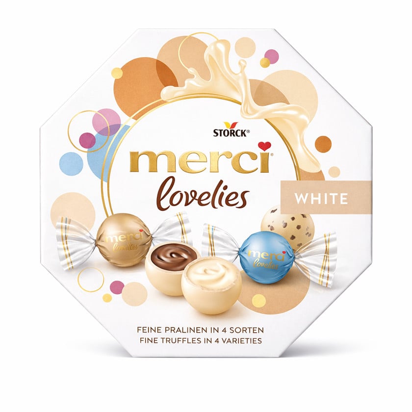 Şokolad Merci, ağ, 185 q