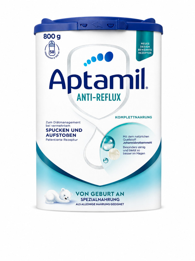 Uşaq südlü qatışığı Aptamil Anti-Reflux, Quru, Körpələrdə reflüksün pəhrizlə idarə olunması üçün, 0+ (yenidoğulan)