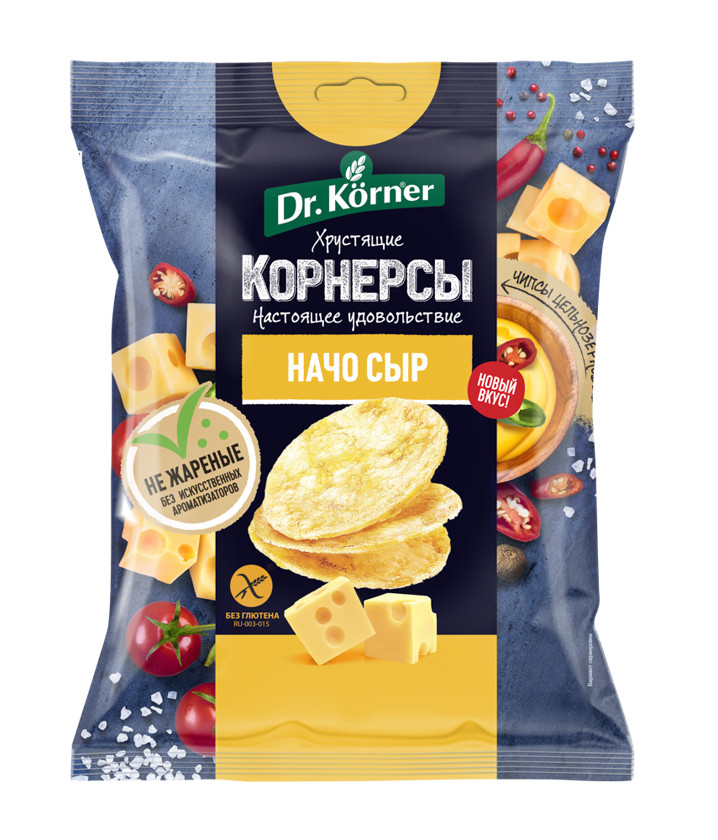 Çips Dr.Körner Pendirli, qlütensiz, 50 q