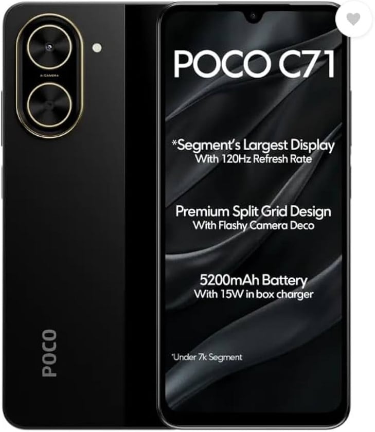 Smartfon Poco C71 4GB/128GB Black.