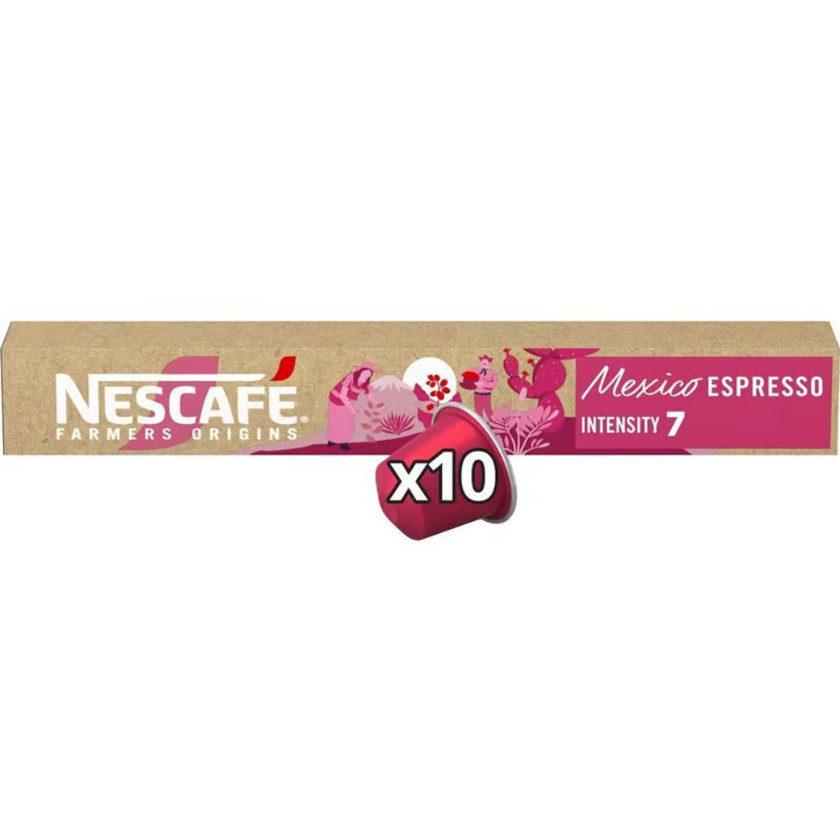 Kapsullarda qəhvə Nescafe, Farmers Origin Mexico, Nespresso Original, Espresso, 10 ədəd