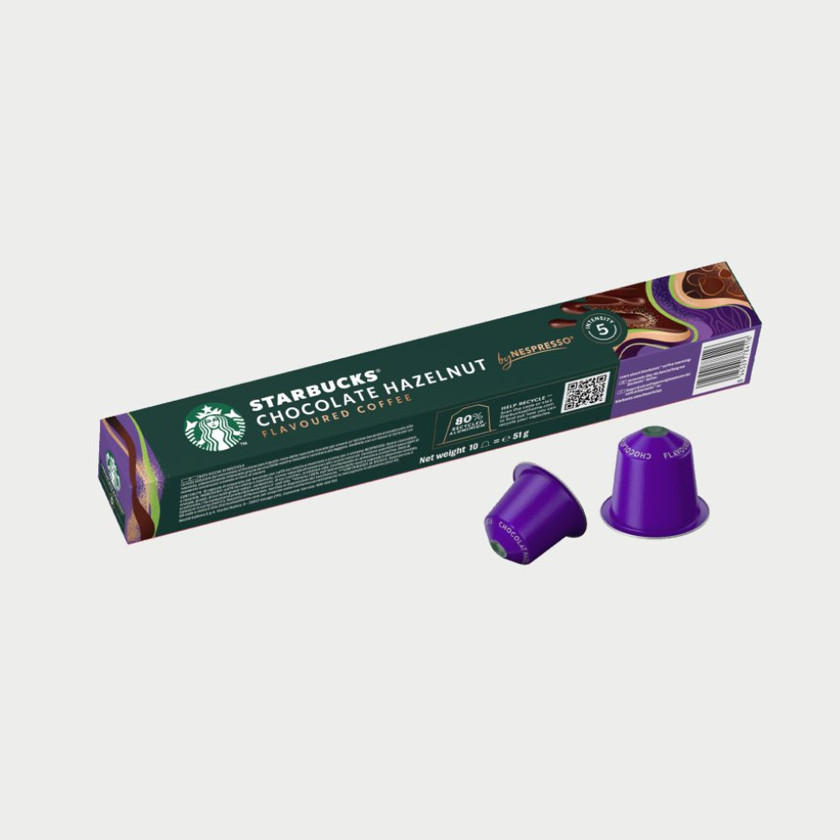 Kapsullarda qəhvə Starbucks Nespresso Original Espresso Orta Chocolate Hazelnut Flavoured Coffee