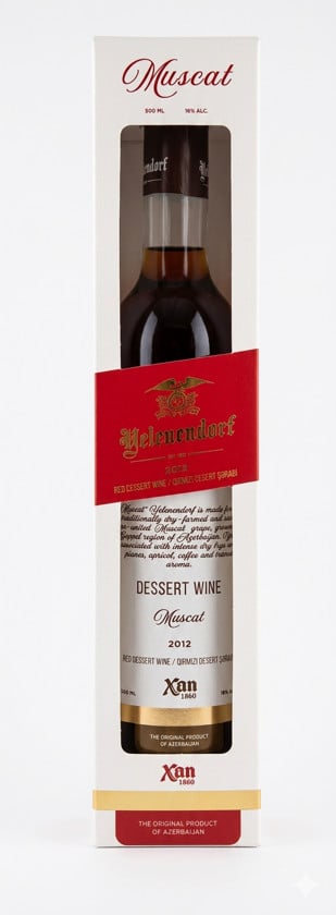 Qırmızı şərabı Xan Red Dessert Wine 2012, 500 ml
