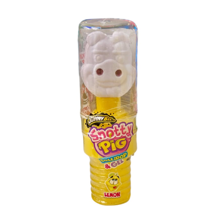 Jele içində lollipop Johny Bee Snotty Pig Lemon, 40 q