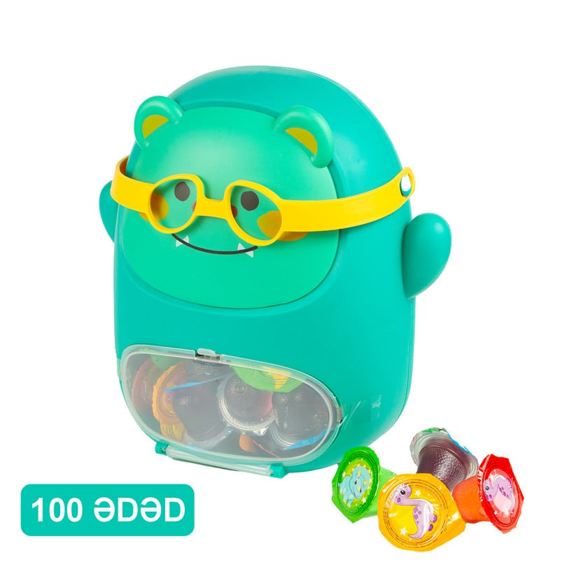 Jele konfetlər Akbulak Panda Green, 13 qr, 100 əd