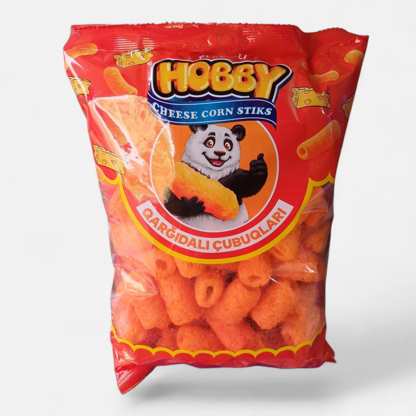 Qarğıdalı çubuqları Hobby, pendir dadı ilə, 130 q
